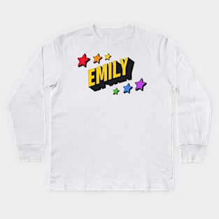 Emily- Personalized style Kids Long Sleeve T-Shirt